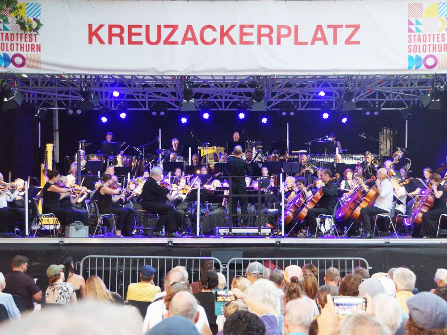 Grosses Kino war das erste Open-Air Konzert des Stadtorchesters Solothurn. Foto: Stiftung 3FO (FK).